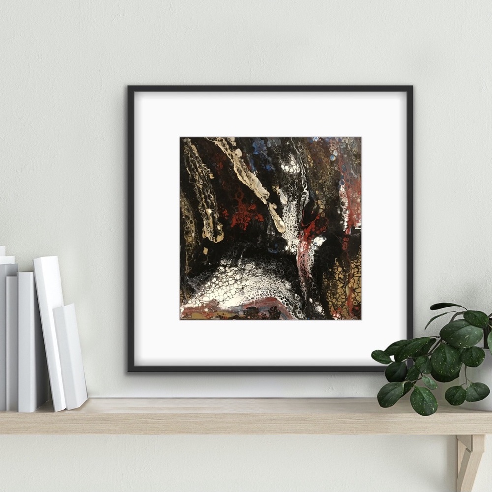 Original art acrylic painting Abstract signed